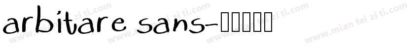 arbitare sans字体转换